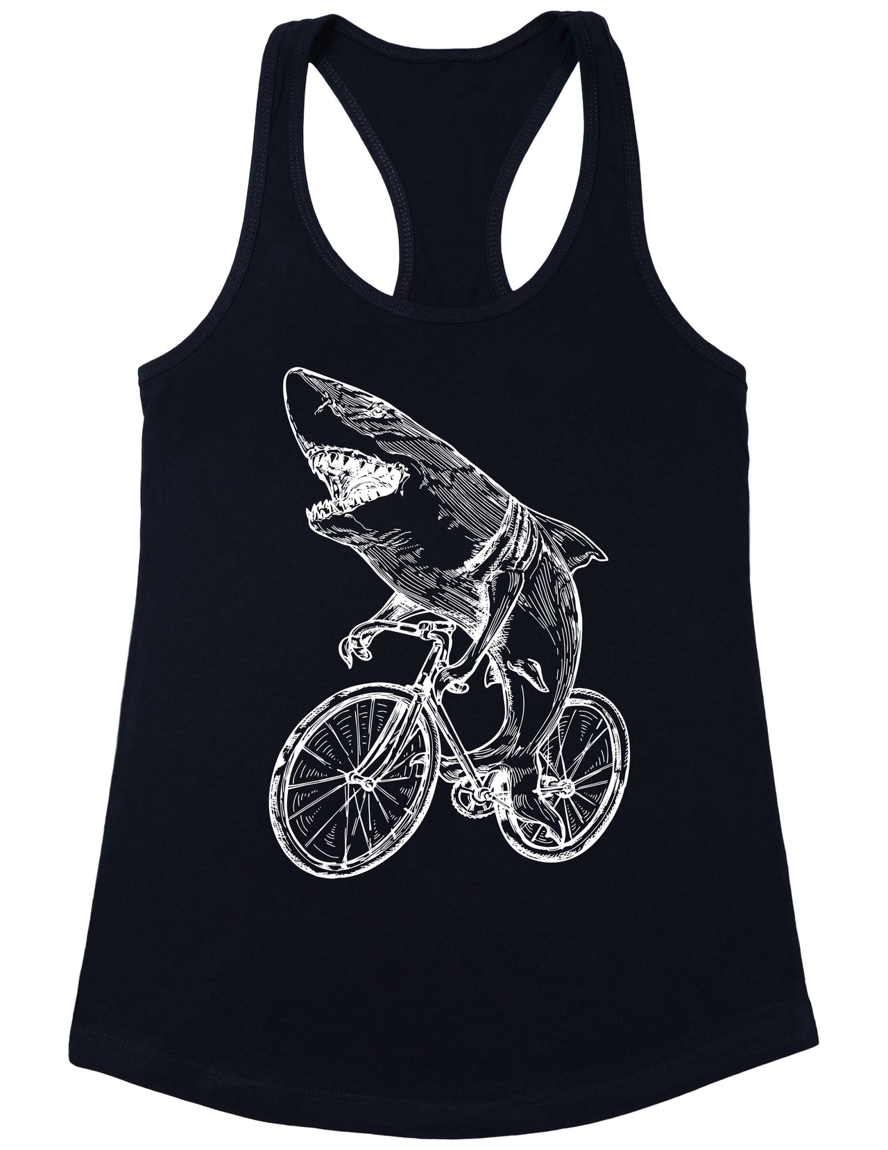 SEEMBO Shark Cycling Bicycle Bike Biking Biker Cyclist Women Poly-Cotton Tank Top