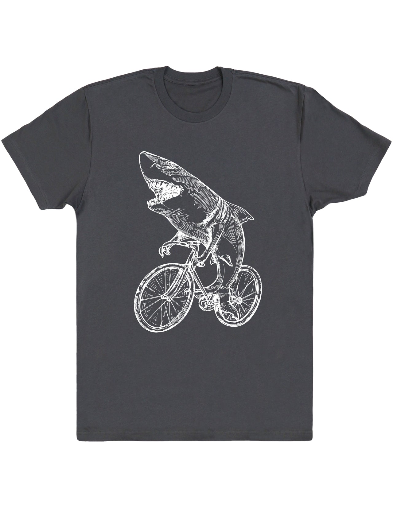 SEEMBO Shark Cycling Bicycle Bike Biking Biker Bicycling Cyclist Men Cotton T-Shirt
