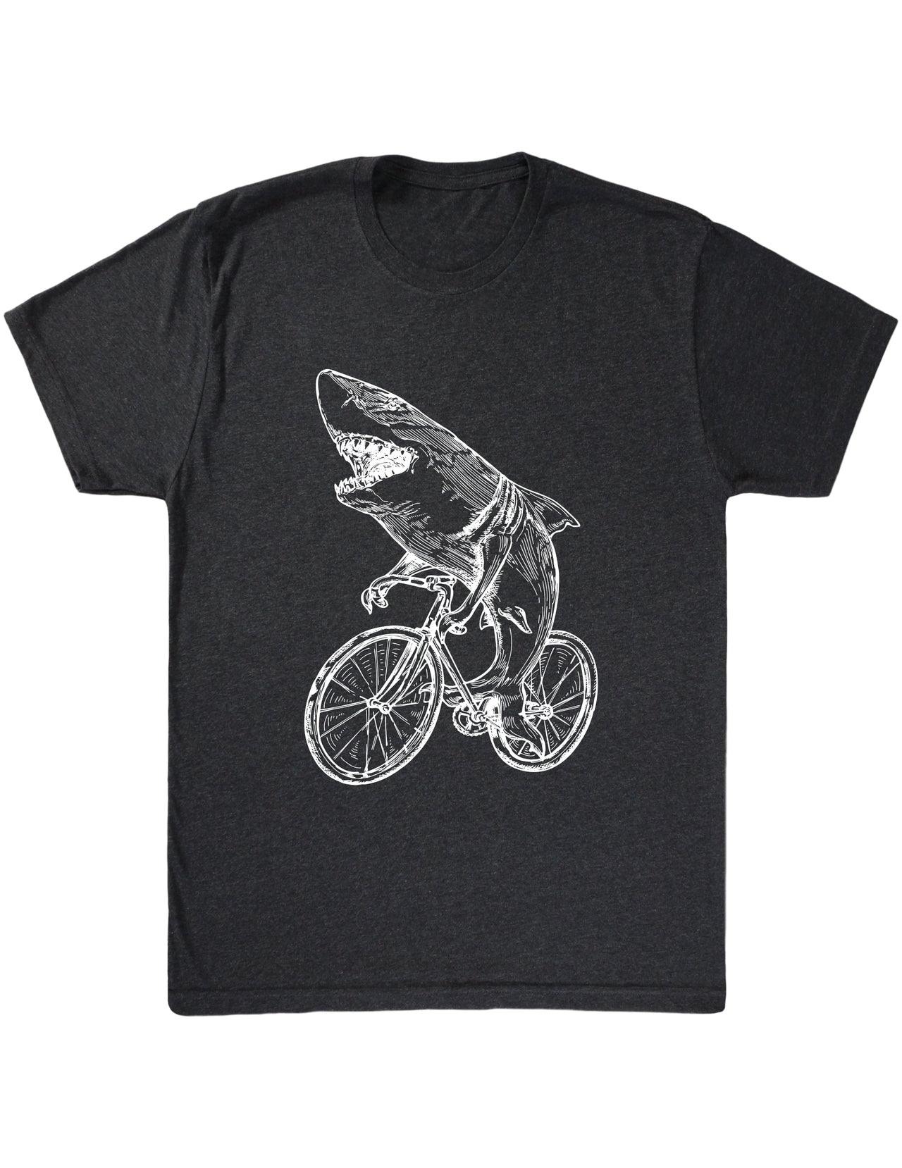 SEEMBO Shark Cycling Bicycle Bike Biking Biker Cyclist Men Tri-Blend T-Shirt