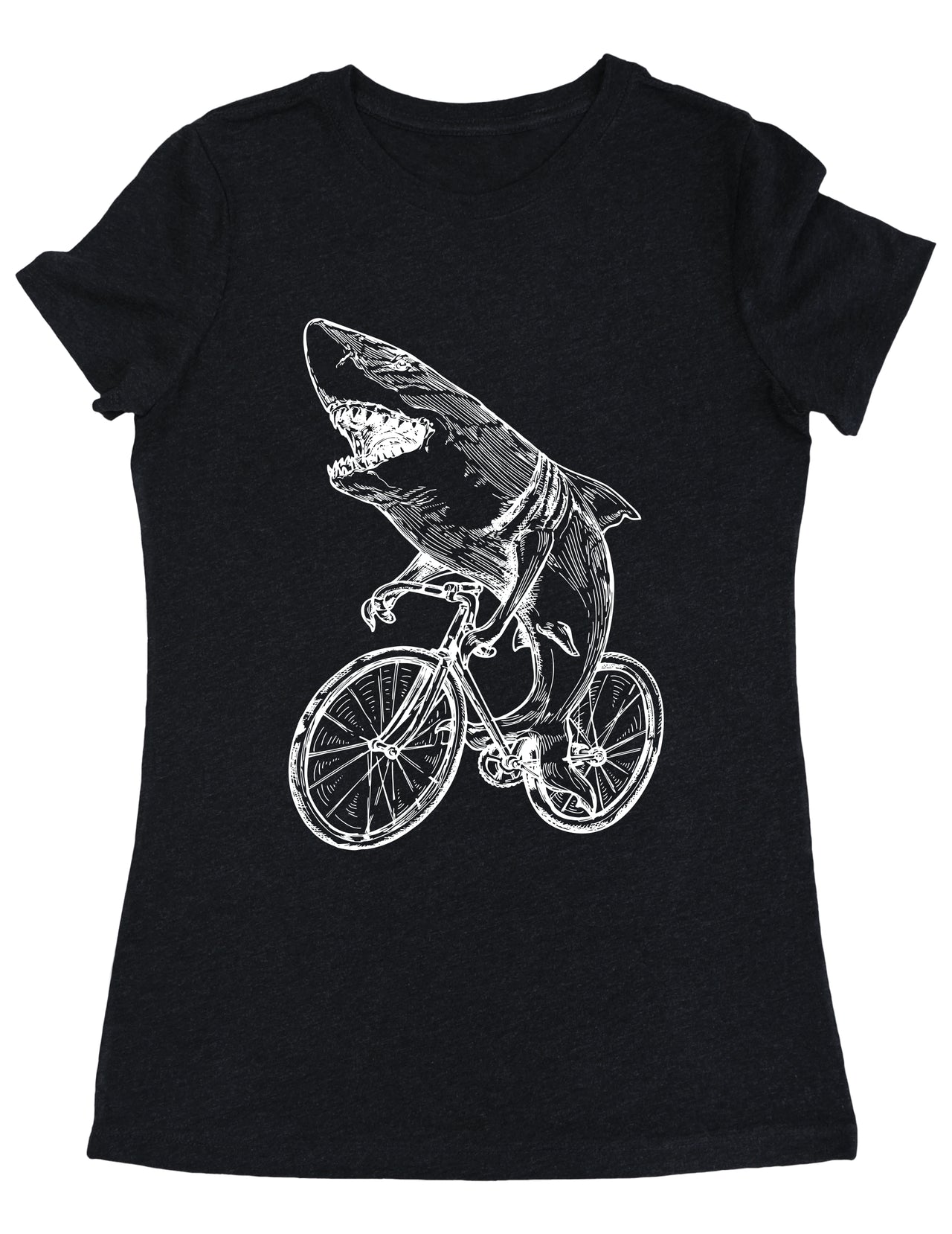 SEEMBO Shark Cycling Bicycle Funny Bike Biking Biker Cyclist Women Tri-Blend T-Shirt