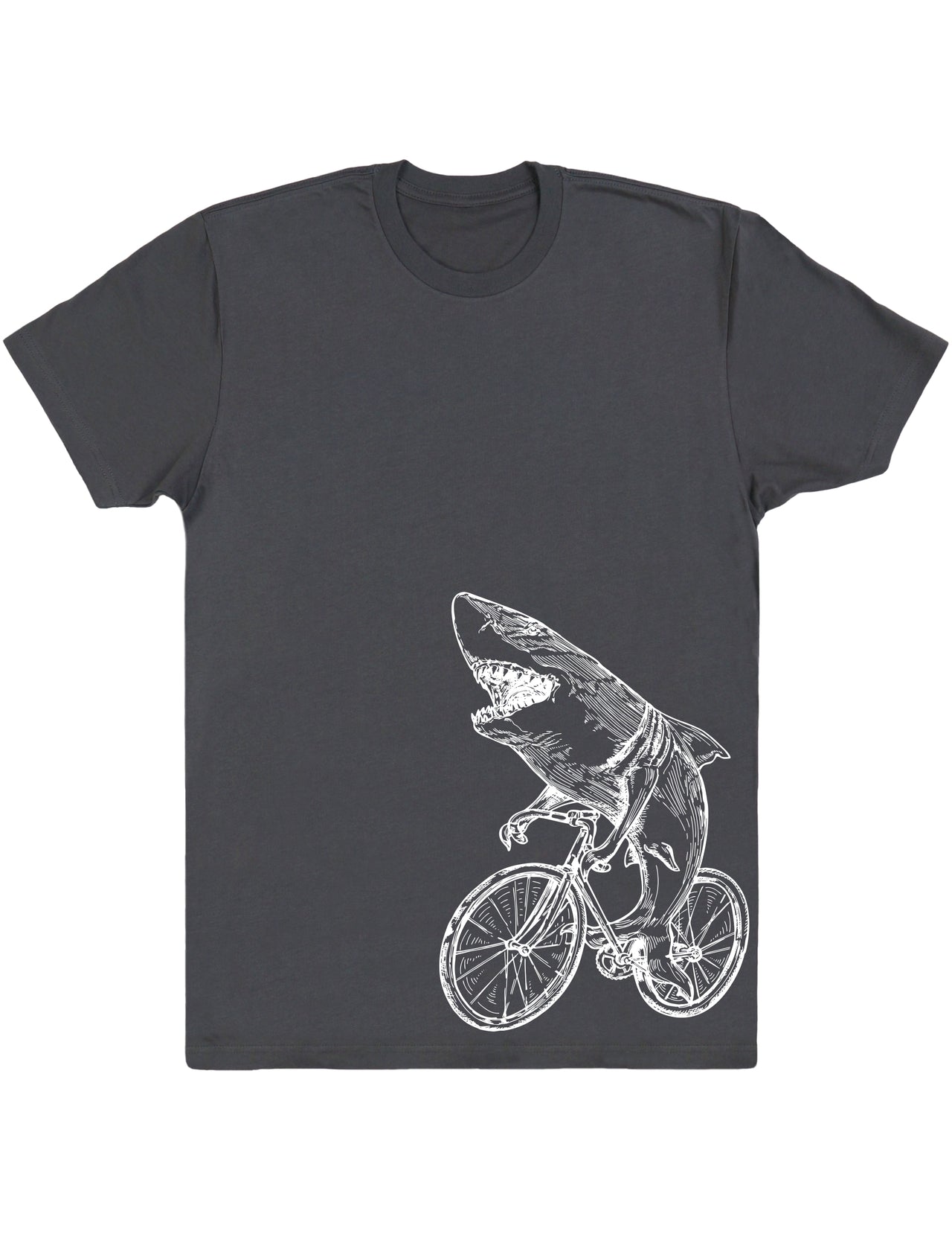 SEEMBO Shark Cycling Bicycle Bike Biking Biker Cyclist Men Cotton T-Shirt Side Print