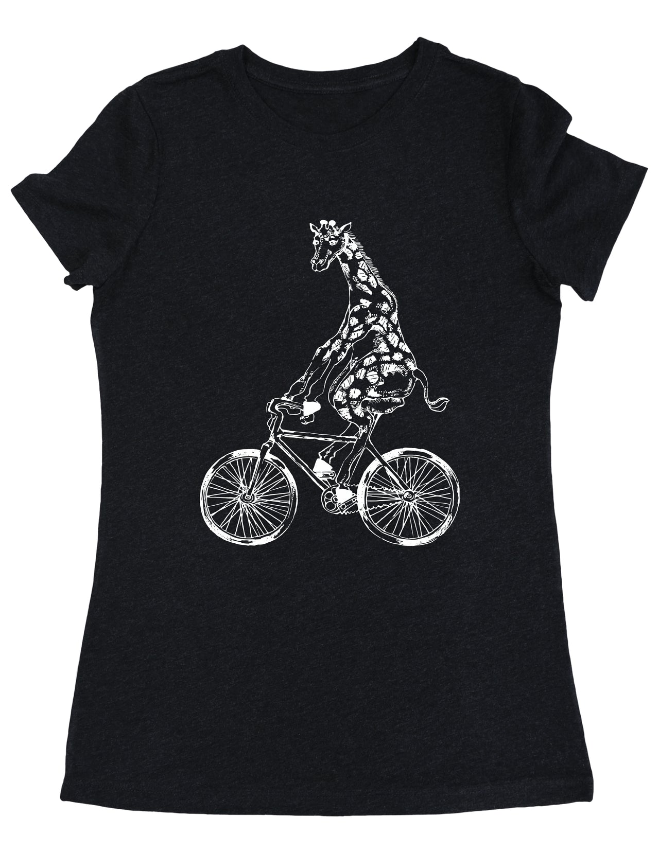 SEEMBO Giraffe Cycling Bicycle Bike Biking Biker Funny Cyclist Women Tri-Blend T-Shirt