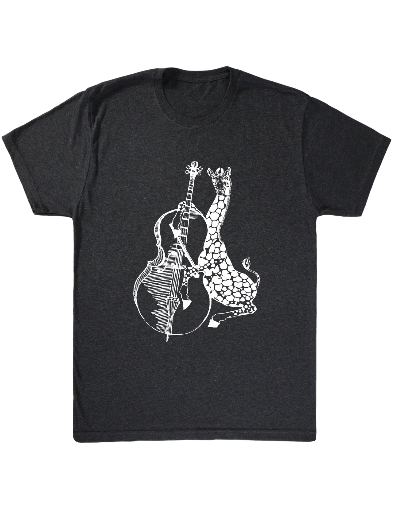 SEEMBO Giraffe Playing Cello Funny Cellist Musician Men Tri-Blend T-Shirt