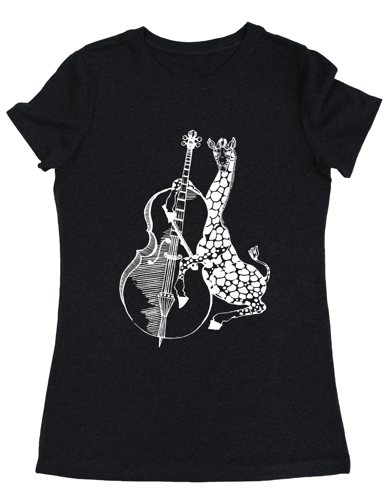SEEMBO Giraffe Playing Cello Funny Cellist Musician Women Tri-Blend T-Shirt