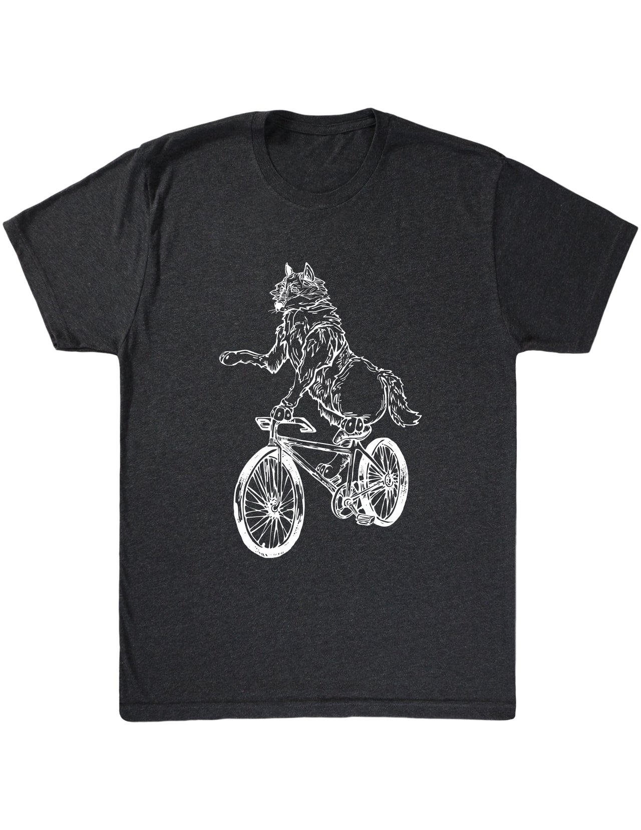 SEEMBO Wolf Cycling Bicycle Funny Bike Biking Biker Cyclist Men Tri-Blend T-Shirt