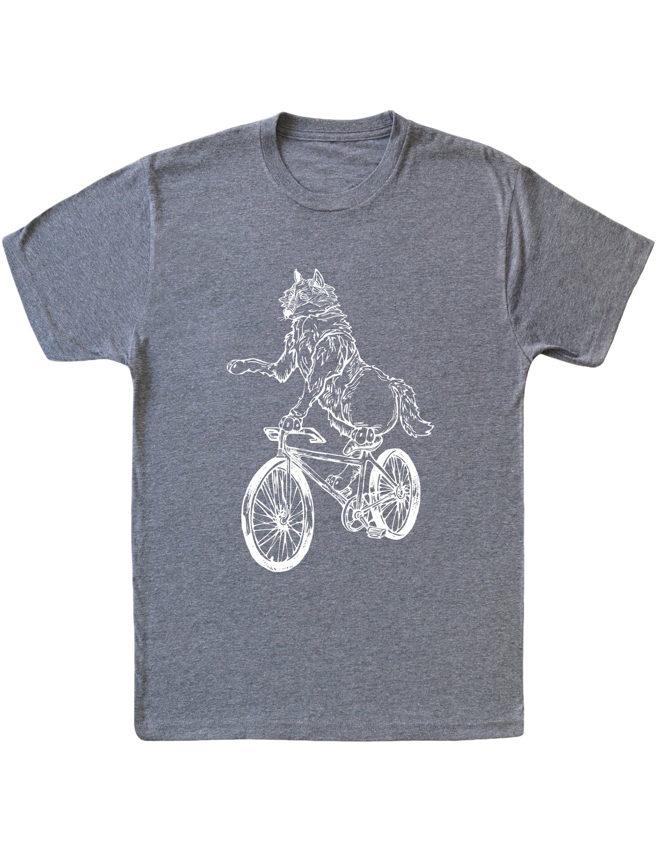 SEEMBO Wolf Cycling Bicycle Funny Bike Biking Biker Cyclist Men Tri-Blend T-Shirt