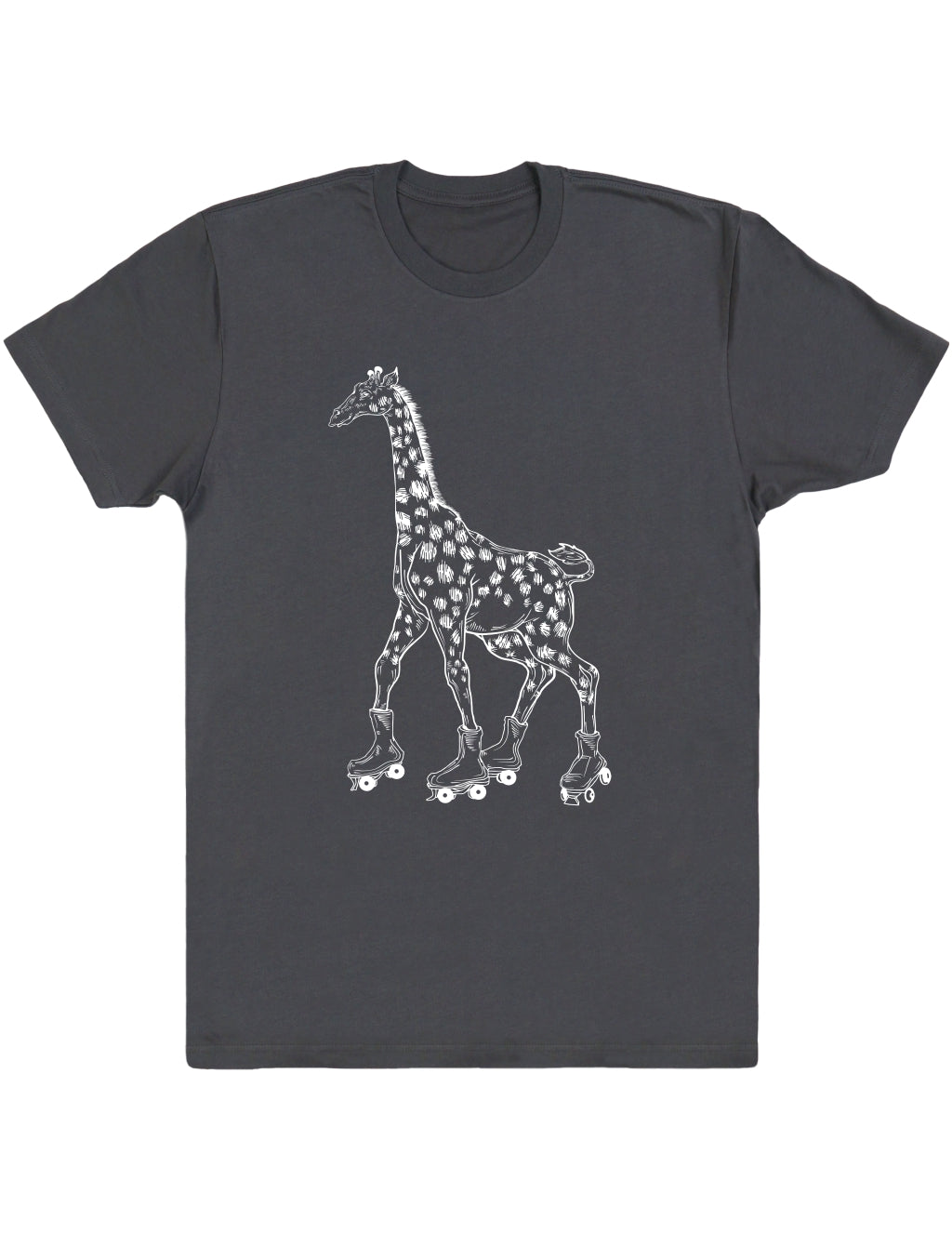 SEEMBO Giraffe Skater Funny Skating Roller Skates Men Cotton T-Shirt