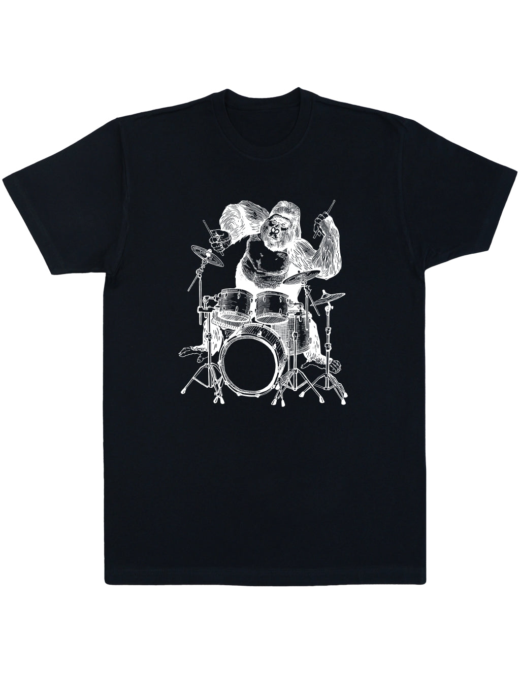 seembo-gorilla-playing-drums-men-black-t-shirt