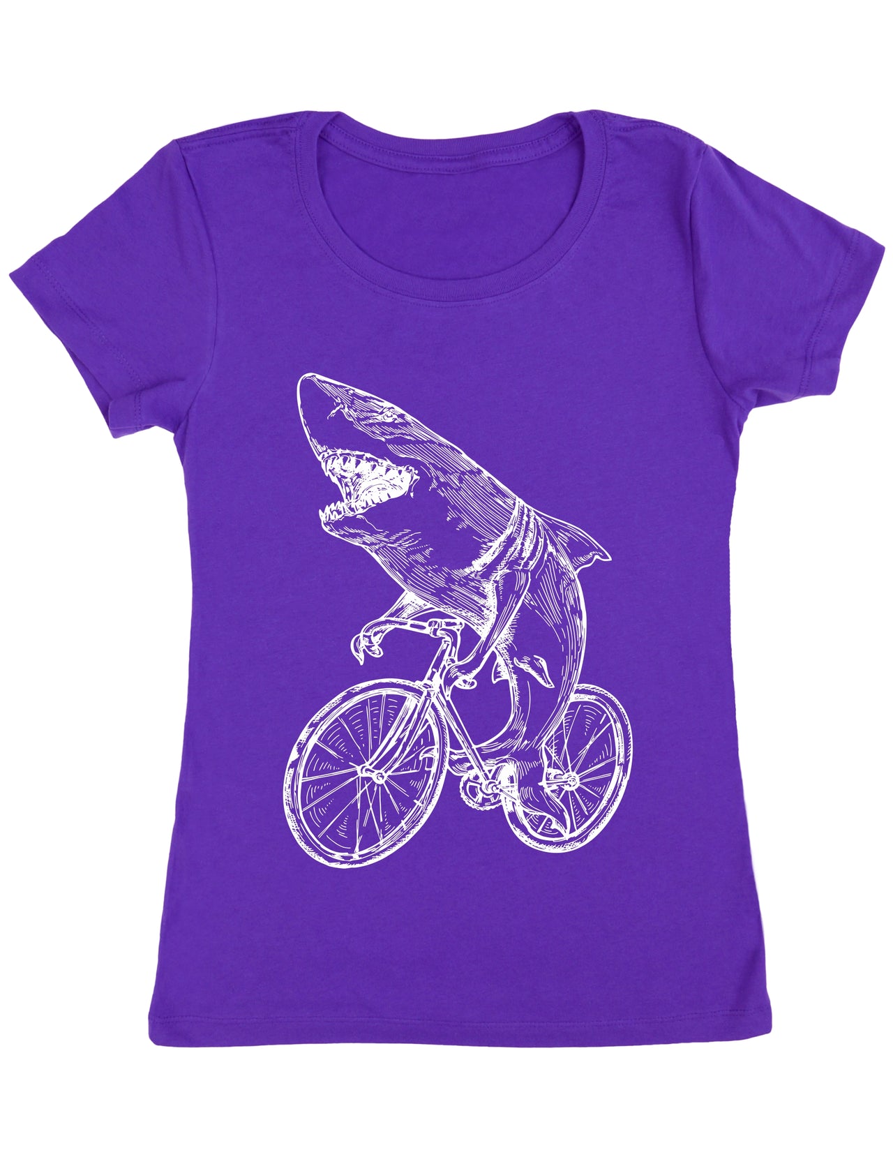 Seembo-Shark-Cycling-Bike-Bicycle-cyclist-biker-biking-Women-purple-T-Shirt