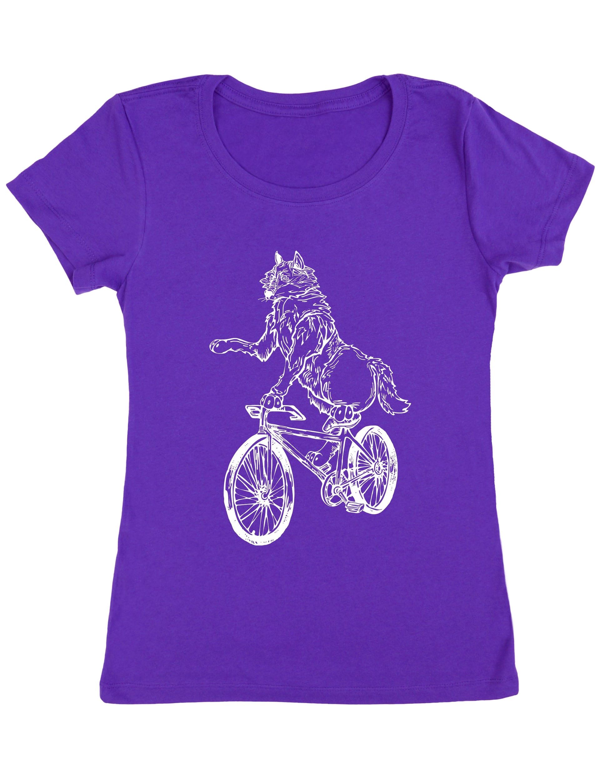 Seembo-Wolf-Cycling-Bicycle-Bike-Biker-cyclist-biking-Women-T-Shirt-purple-color