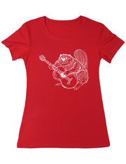 seembo-beaver-playing-guitar-guitarist-women-t-shirt-in-red-color