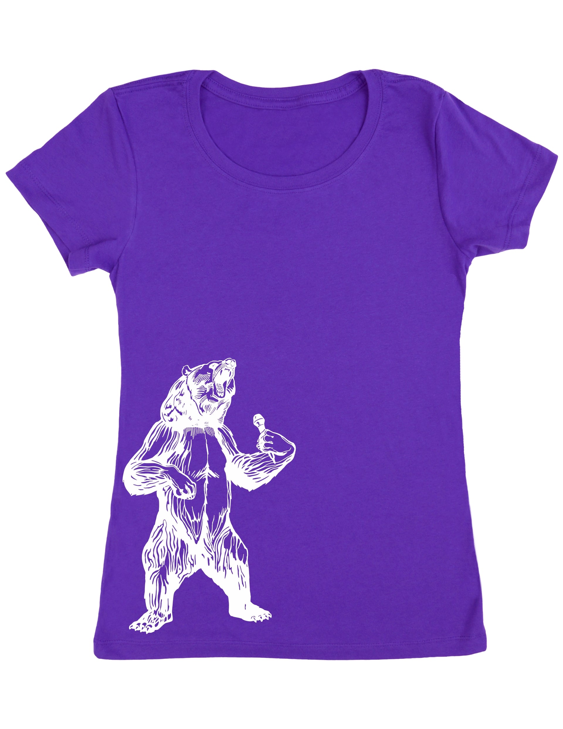 IPE66S-Seembo-Bear-Karaoke-Singer-Women-T-Shirt-1510-purple