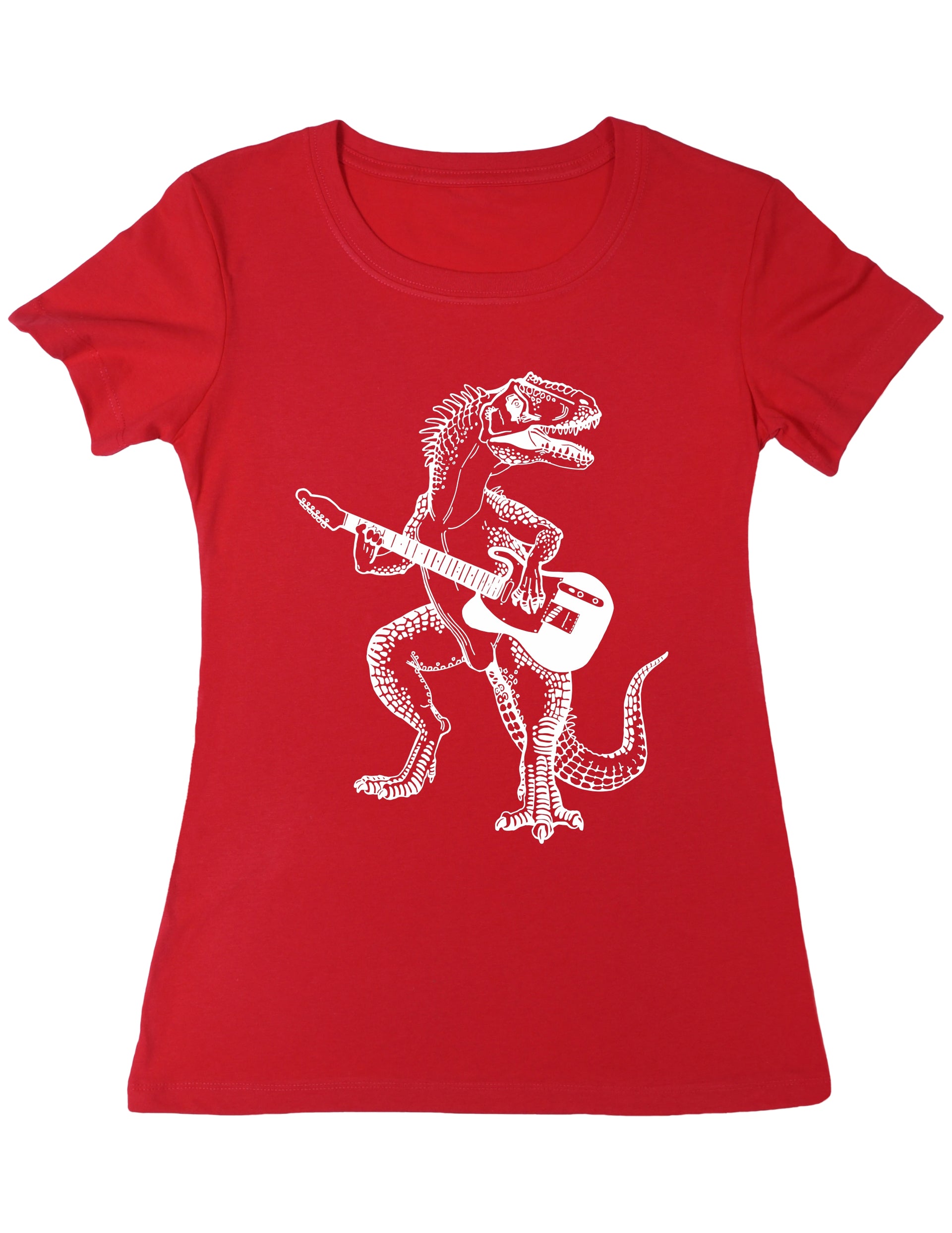 seembo-women-dinosaur-guitar-player-guitarist-music-band-t-shirt-red-color