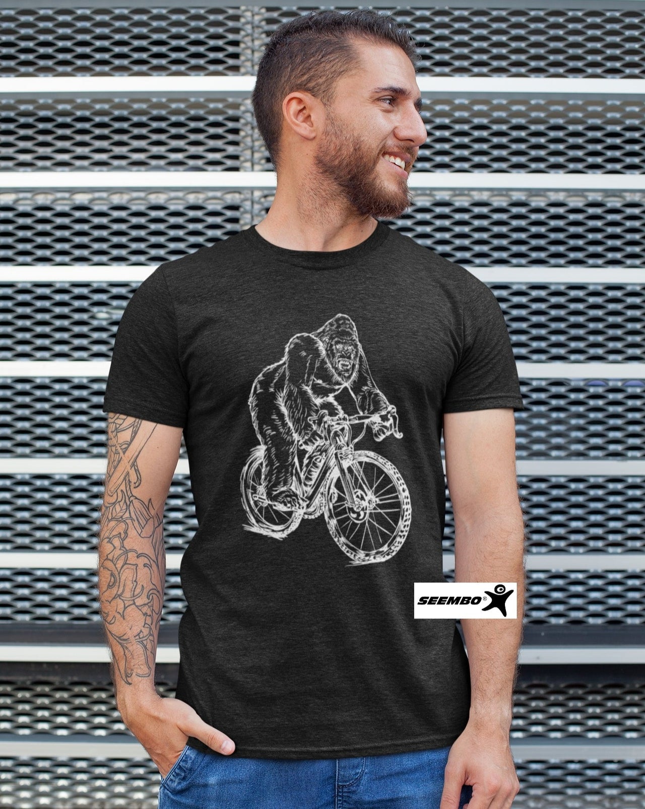 seembo-funny-gorilla-cycling-bicycle-bike-biker-biking-men-vintage-black-t-shirt
