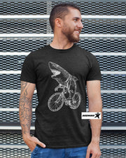 seembo-a-man-wearing-shark-cycling-bicycle-bike-cyclist-biker-design-art-men-unisex-on-a-vintage-black-t-shirt