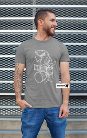 a-beared-man-wearing-a-vintage-grey-t-shirt-with-seembo-shark-playing-drums-drummer-musician-design