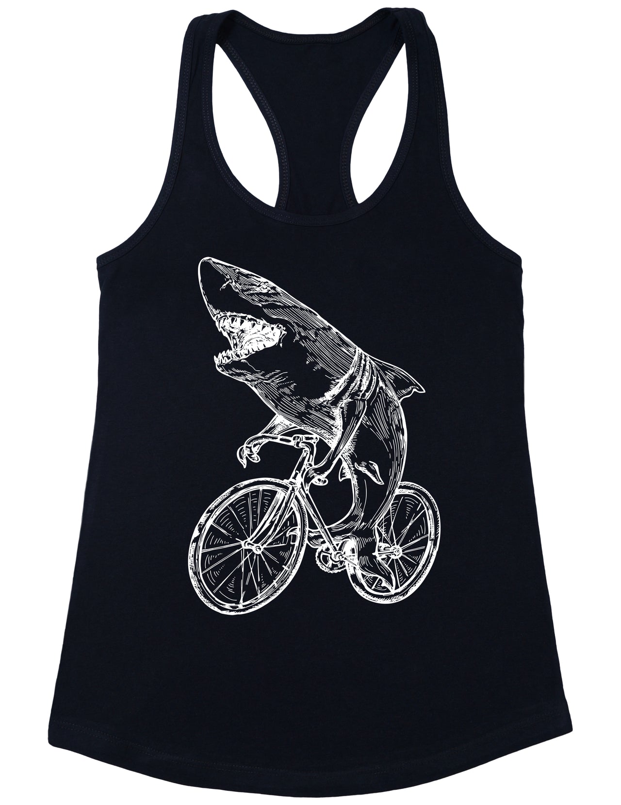 SEEMBO Shark Ciclismo Bicicleta Ciclismo Biker Ciclista Mujeres Polialgodón Tank Top 