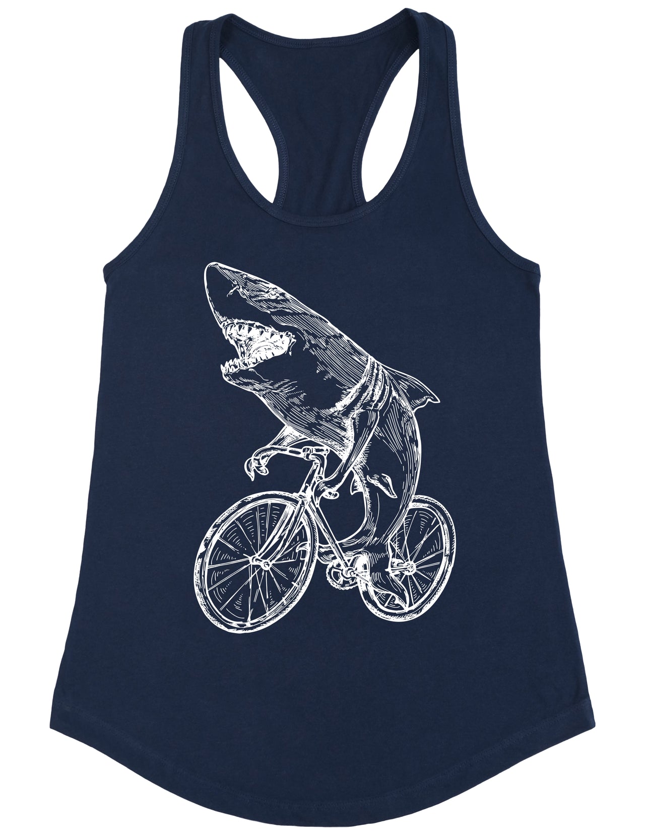 SEEMBO Shark Ciclismo Bicicleta Ciclismo Biker Ciclista Mujeres Polialgodón Tank Top 