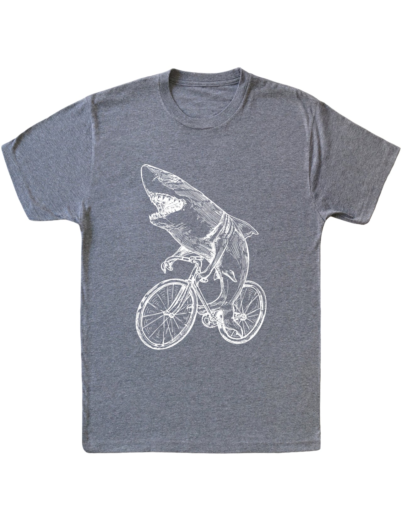 SEEMBO Shark Cycling Bicycle Bike Biking Biker Cyclist Men Tri-Blend T-Shirt
