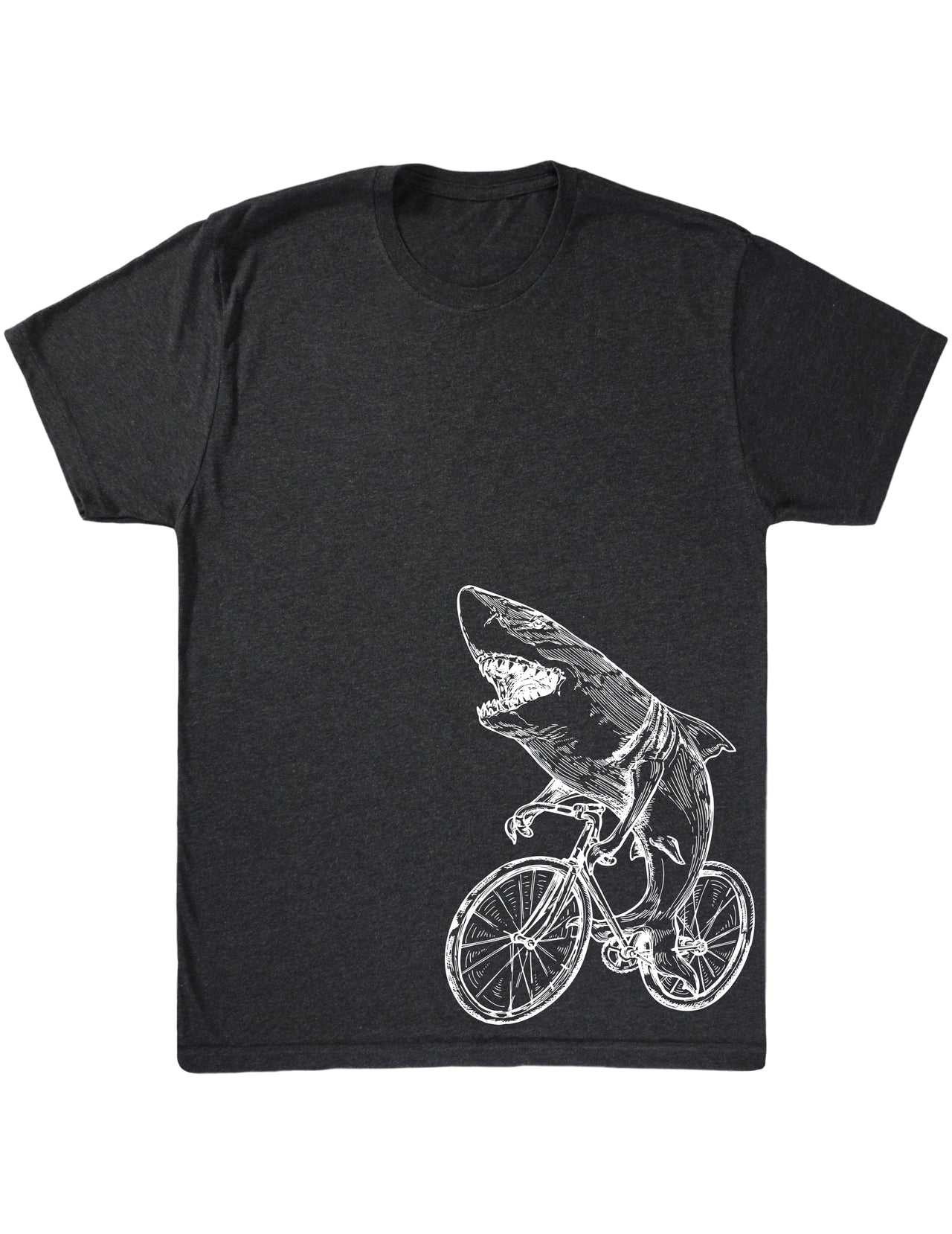 SEEMBO Shark Ciclismo Bicicleta Ciclismo Biker Ciclista Hombres Tri-Blend Camiseta Impresión lateral 
