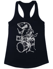 seembo-shark-playing-drums-drummer-musician-music-band-women-black-tank-top
