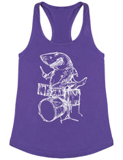 seembo-shark-playing-drums-drummer-musician-music-band-women-purple-tank-top