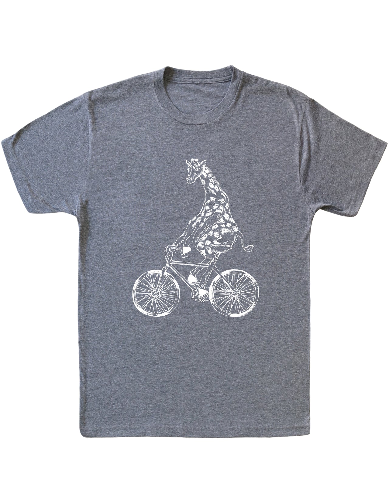 SEEMBO Giraffe Cycling Bicycle Bike Biking Biker Funny Cyclist Men Tri-Blend T-Shirt