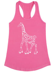 seembo-giraffe-skater-roller-skate-animal-skating-women-pink-tank-top