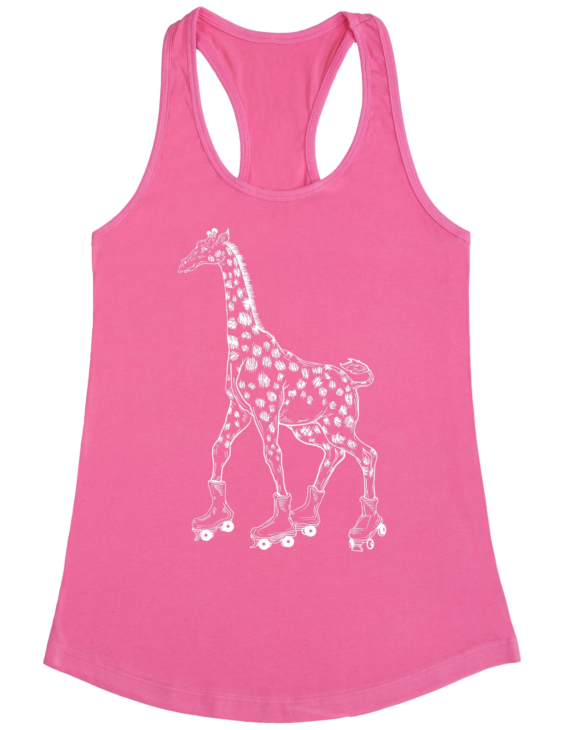 seembo-giraffe-skater-roller-skate-animal-skating-women-pink-tank-top