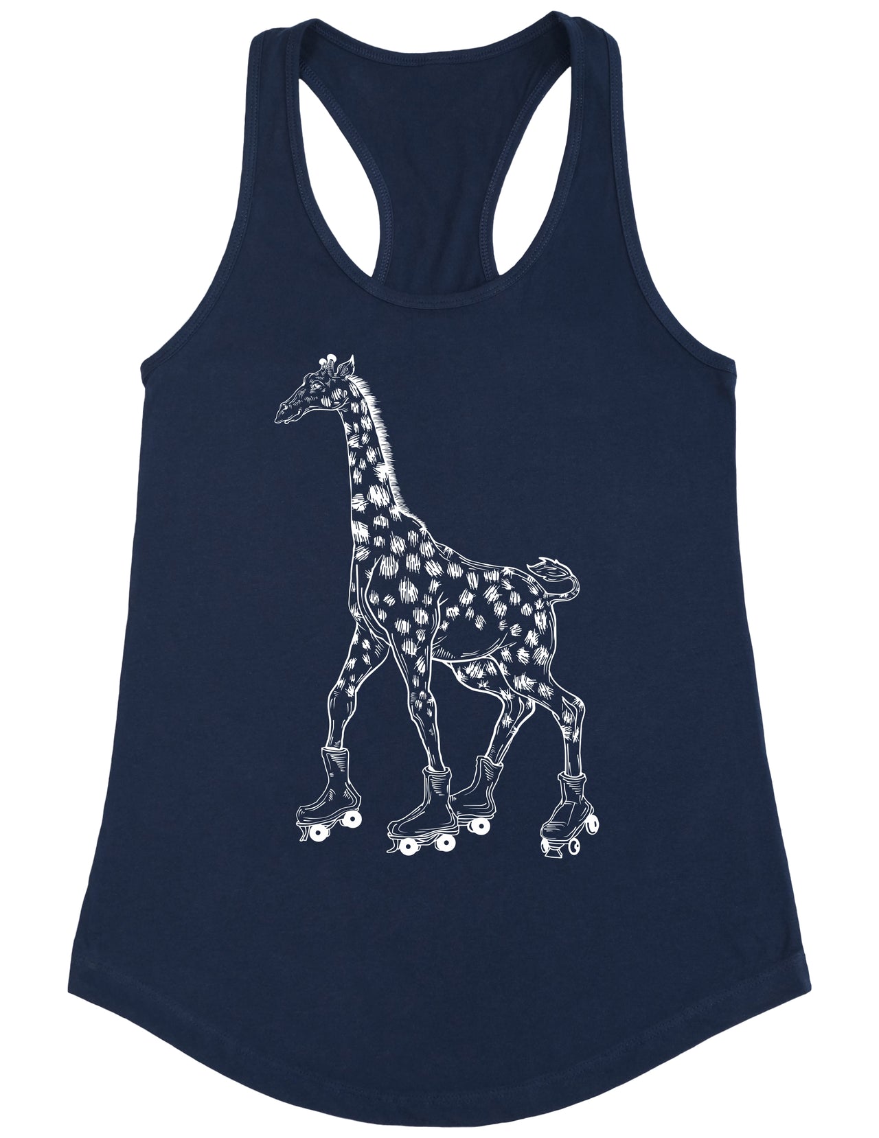 seembo-giraffe-skater-roller-skate-animal-skating-women-navy-tank-top