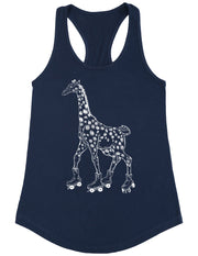 seembo-giraffe-skater-roller-skate-animal-skating-women-navy-tank-top