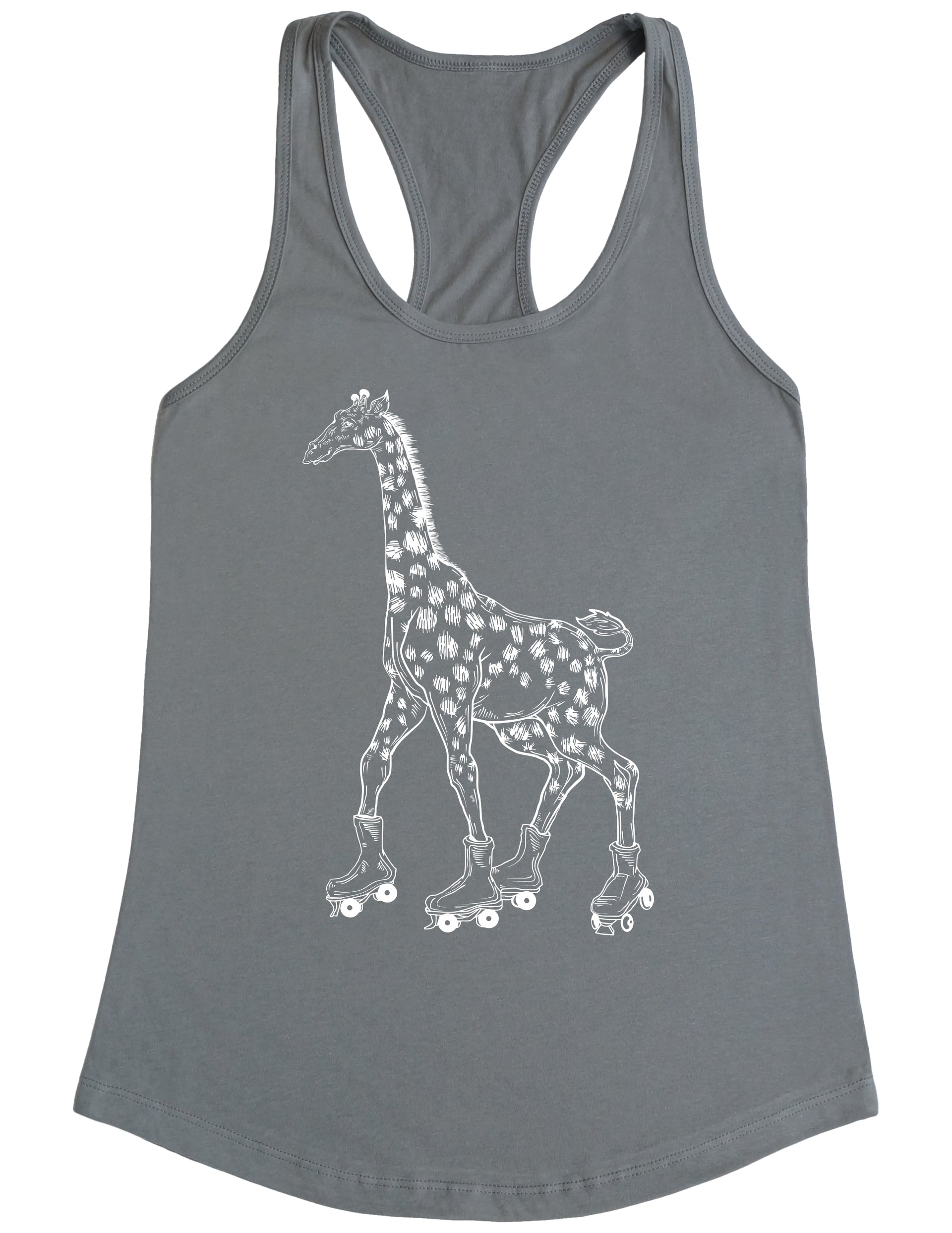 seembo-giraffe-skater-roller-skate-animal-skating-women-gray-tank-top