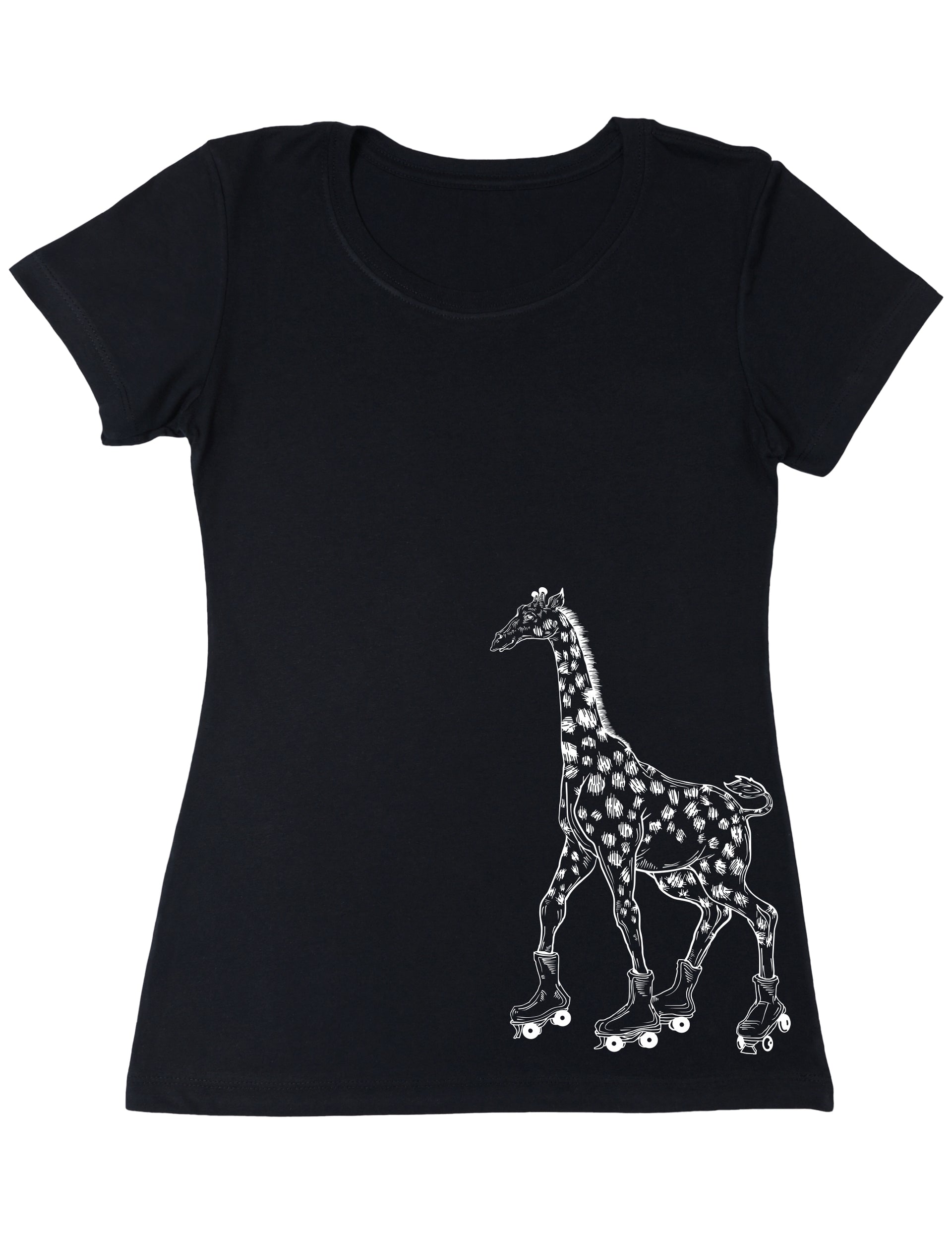 Seembo Giraffe T-Shirt Funny Skater Roller Derby Skate Gift Seembo Giraffe T-Shirt Funny Skater Roller Derby Skate Gift