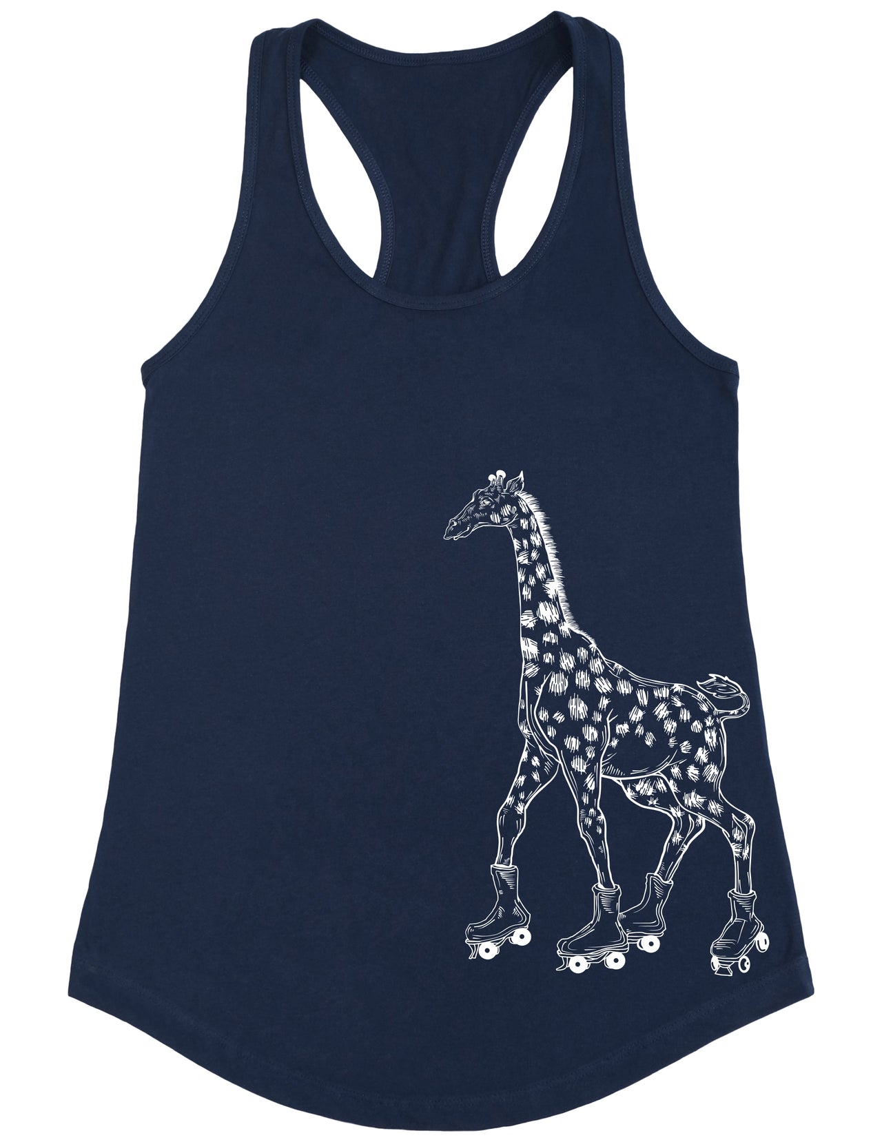 seembo-giraffe-skater-roller-skate-animal-skating-women-navy-tank-top-side-print