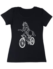 Seembo-Wolf-Cycling-Bicycle-Bike-Biker-cyclist-biking-Women-T-Shirt-black-color