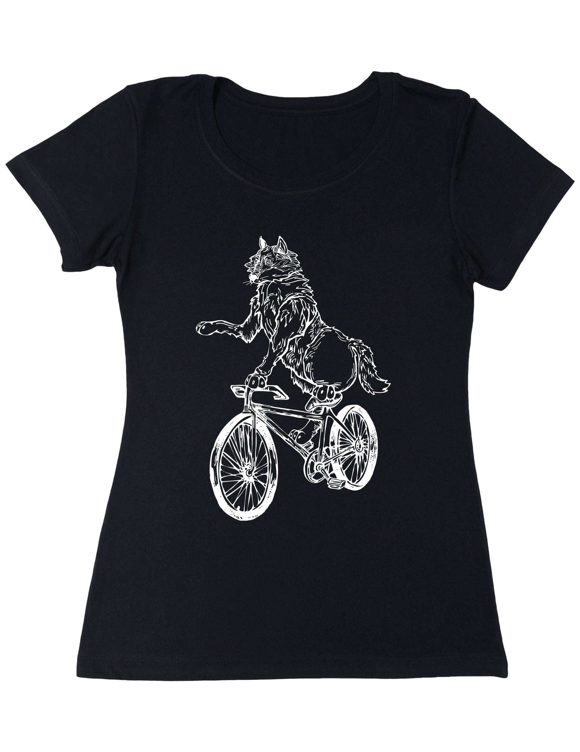 Seembo-Wolf-Cycling-Bicycle-Bike-Biker-cyclist-biking-Women-T-Shirt-black-color