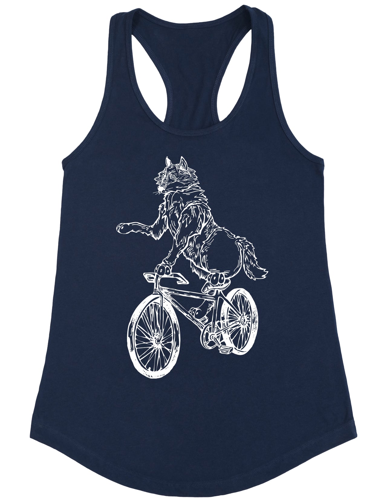 SEEMBO Wolf Cycling Bicycle Women's Poly-Cotton Tank Top