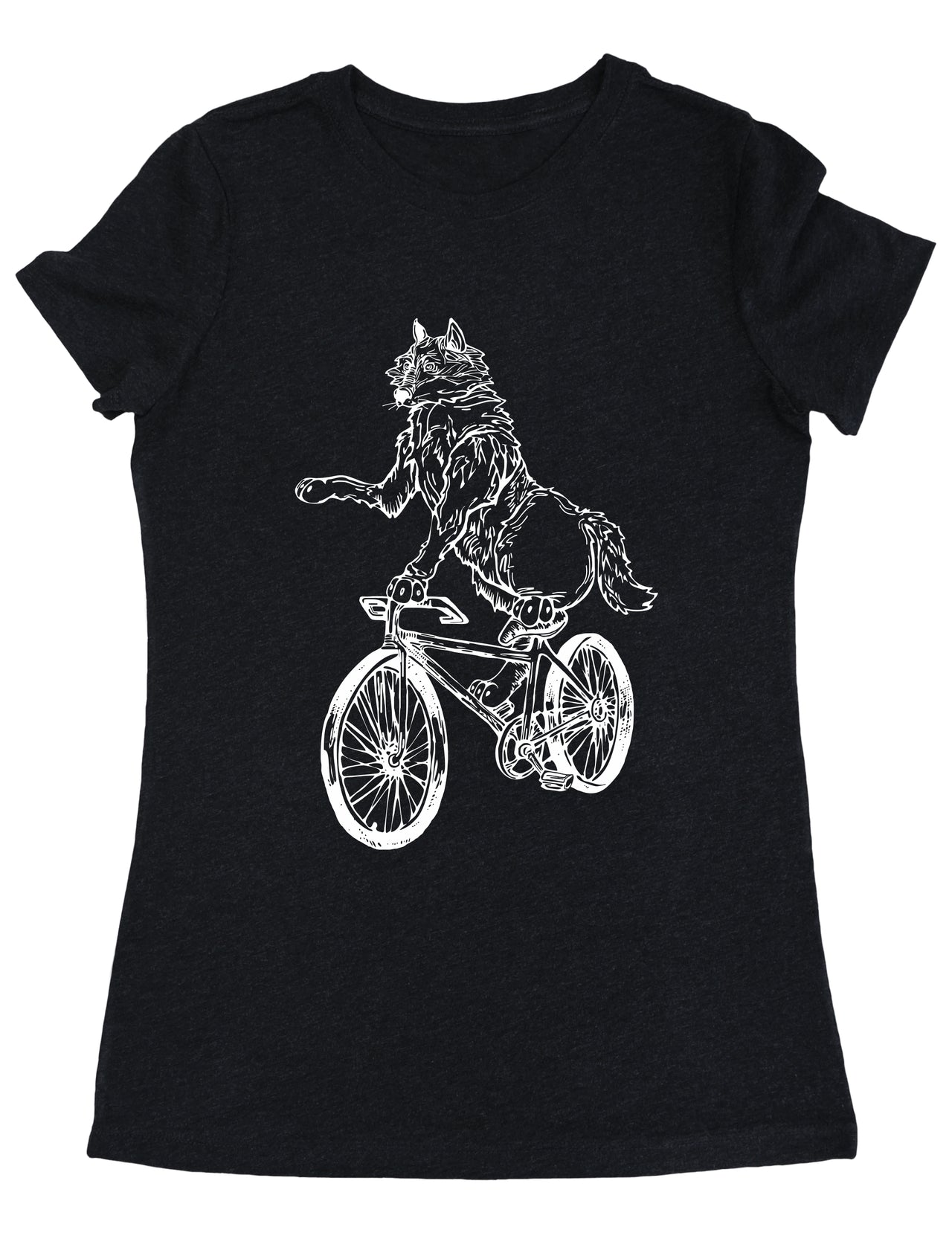 SEEMBO Wolf Cycling Bicycle Women's Tri-Blend T-Shirt
