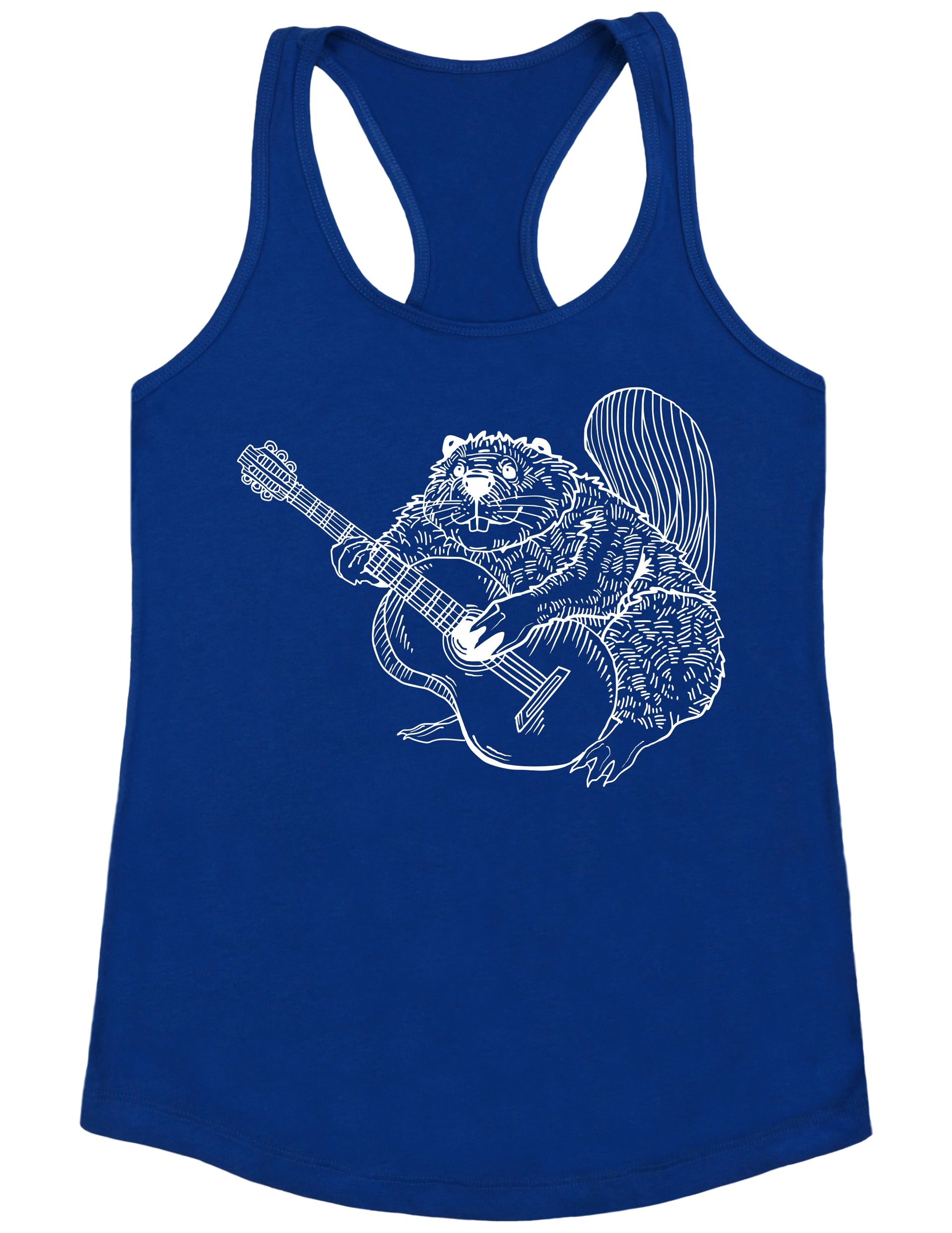 seembo-beaver-playing-guitar-guitarist-musician-music-band-women-tank-top-royal-color