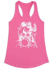 seembo-gorilla-playing-drums-drummer-funny-musician-music-band-women-pink-tank-top