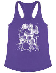 seembo-gorilla-playing-drums-drummer-funny-musician-music-band-women-purple-tank-top