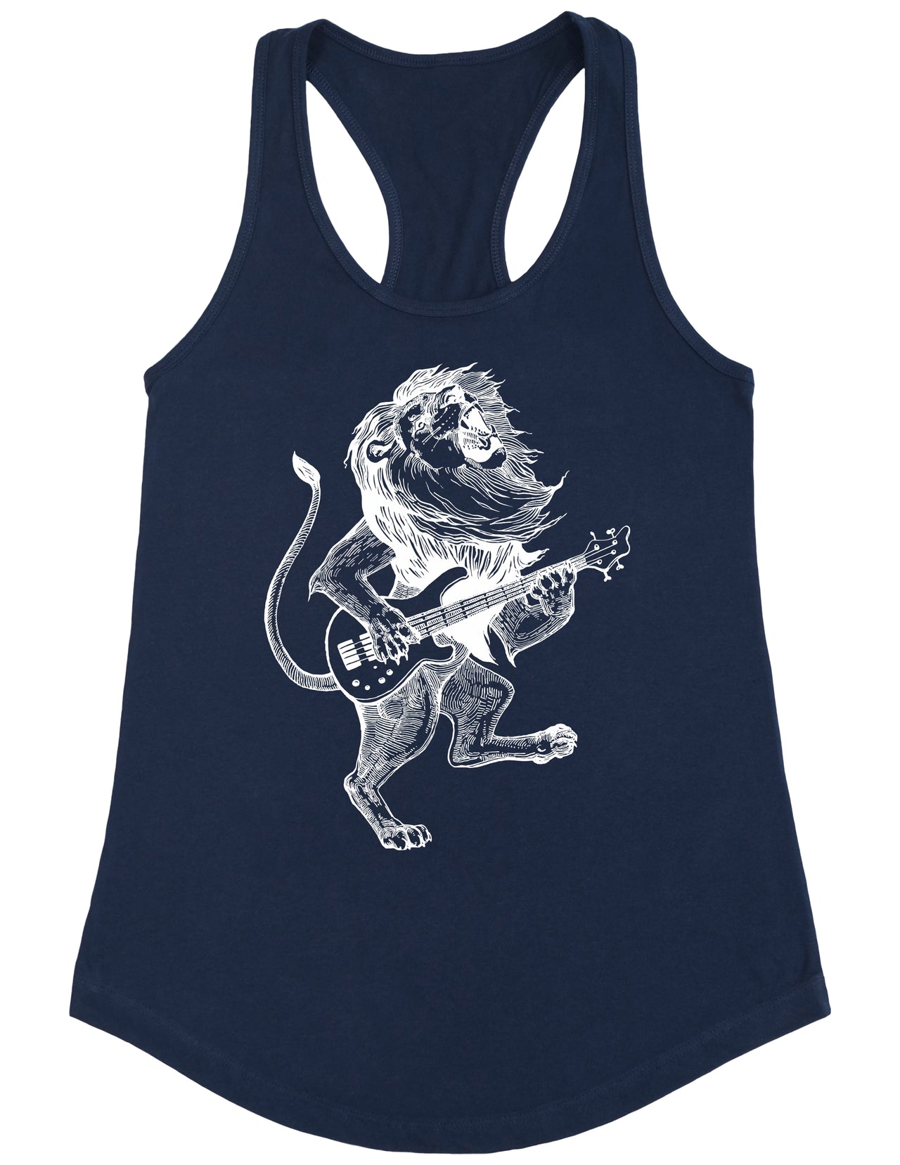seembo-lion-playing-guitar-guitarist-musician-music-band-women-navy-tank-top