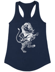 seembo-lion-playing-guitar-guitarist-musician-music-band-women-navy-tank-top