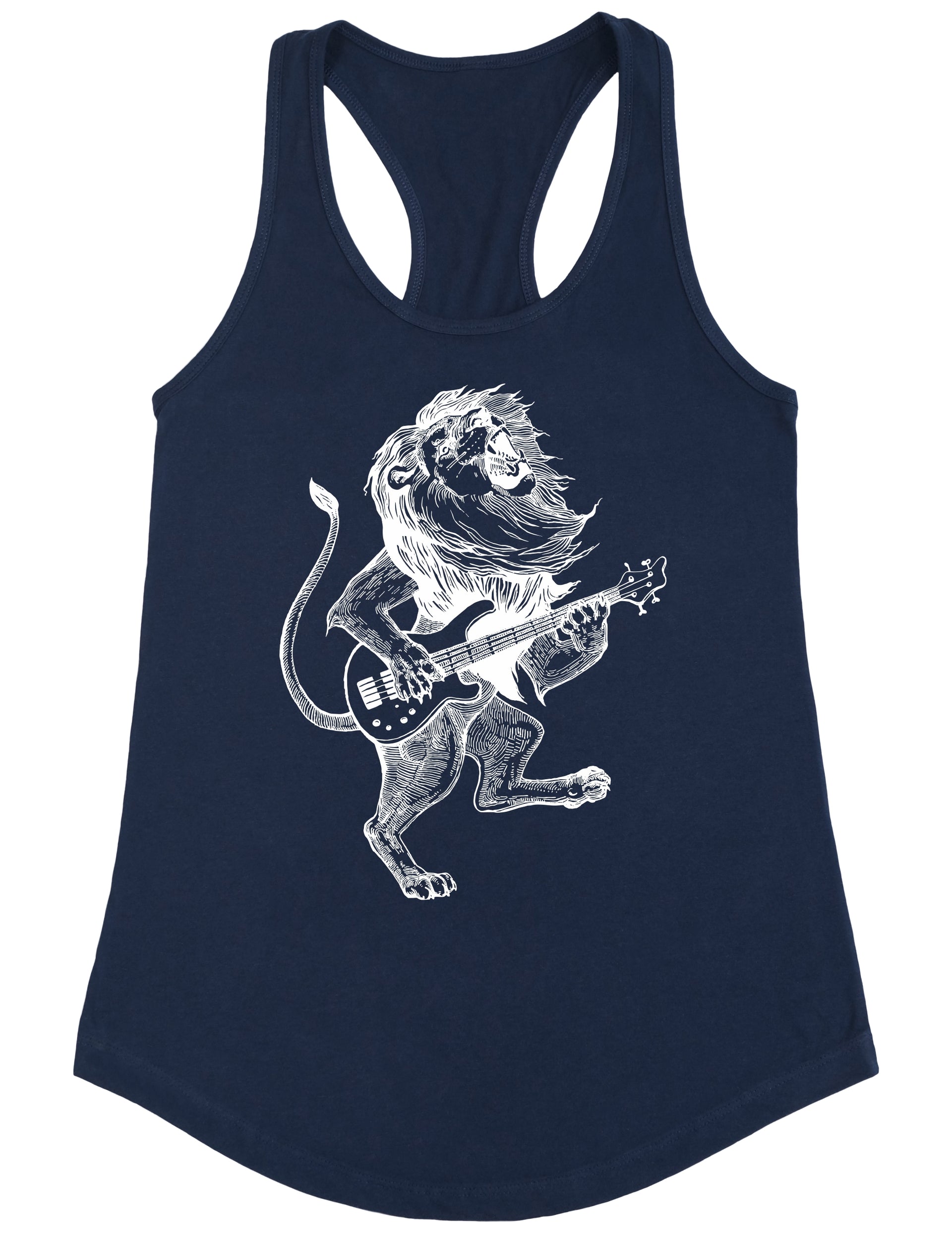 seembo-lion-playing-guitar-guitarist-musician-music-band-women-navy-tank-top