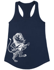 seembo-lion-playing-guitar-guitarist-musician-music-band-women-navy-tank-top-side-print
