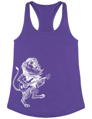 seembo-lion-playing-guitar-guitarist-musician-music-band-women-purple-tank-top-side-print