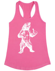 seembo-bear-trying-to-sing-karaoke-women-poly-cotton-tank-top-pink-color