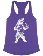 seembo-bear-trying-to-sing-karaoke-women-poly-cotton-tank-top-purple-color