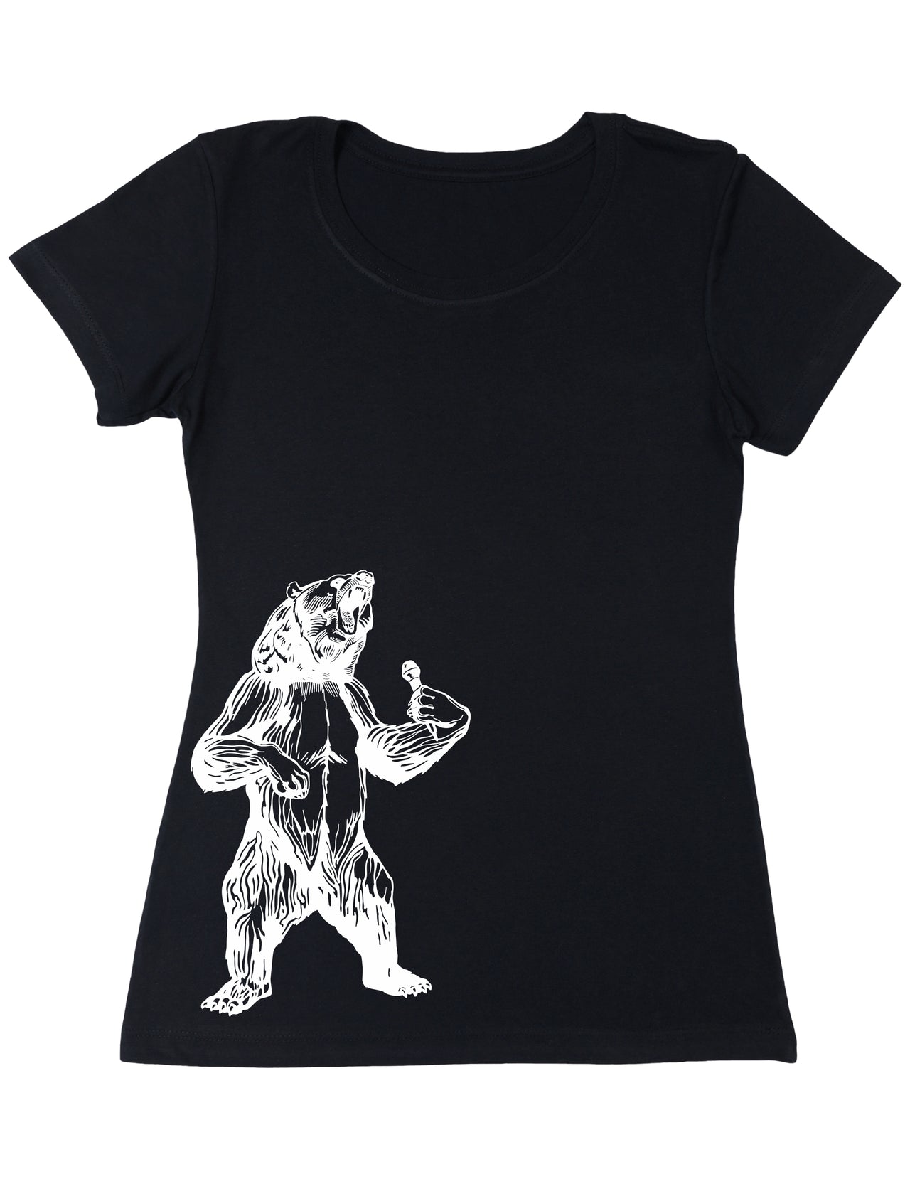 seembo-bear-karaoke-singer-sing-women-t-shirt-black-color-printed-on-side