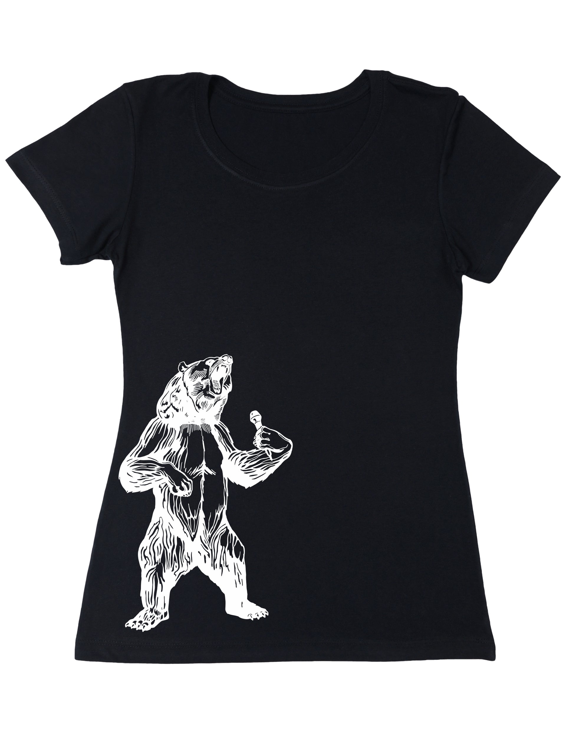 seembo-bear-karaoke-singer-sing-women-t-shirt-black-color-printed-on-side